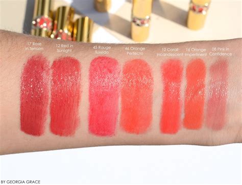 ysl rouge volupte shine lipstick swatches